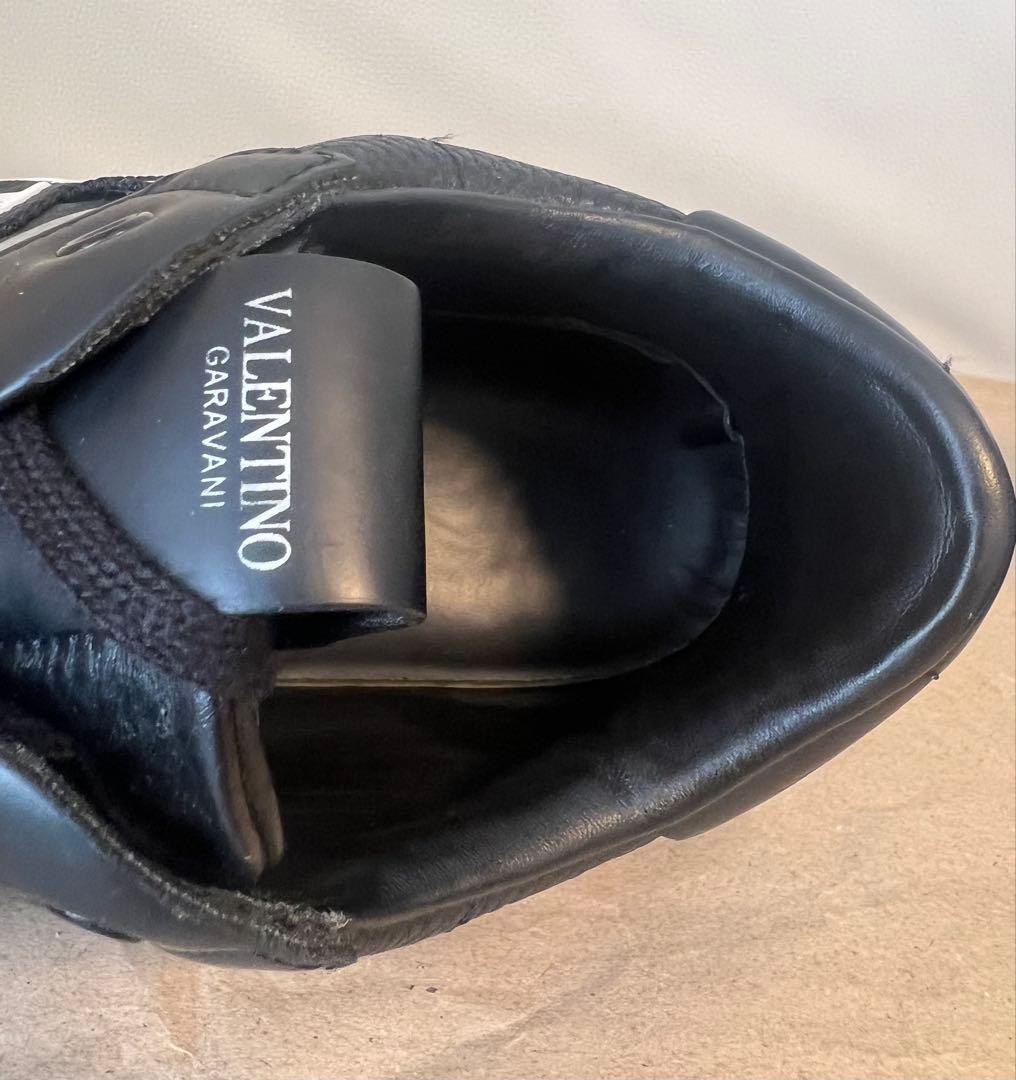 VALENTINO ヴァレンティノ レザー スニーカー 44 オールブラック