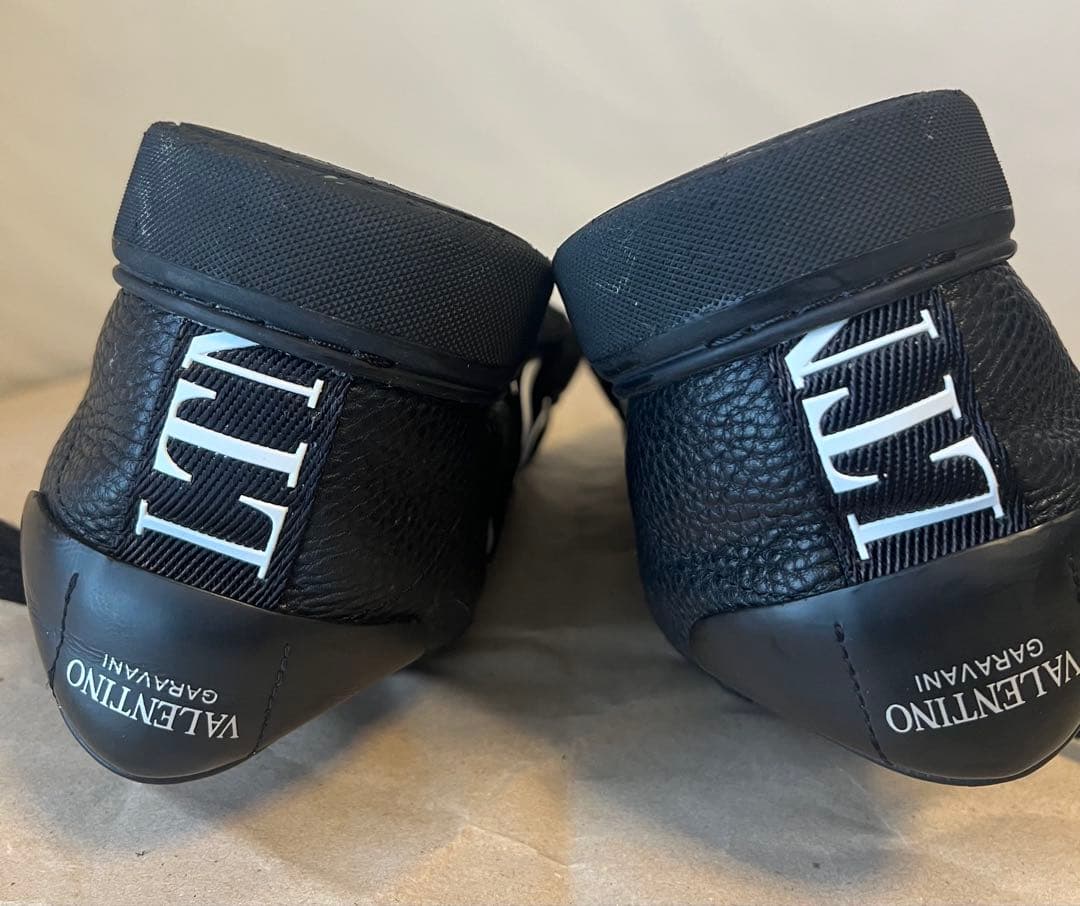 VALENTINO ヴァレンティノ レザー スニーカー 44 オールブラック