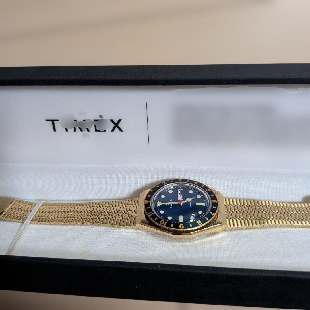 早い者勝ち！クォーツ TIMEX Q 腕時計 箱付き ゴールド