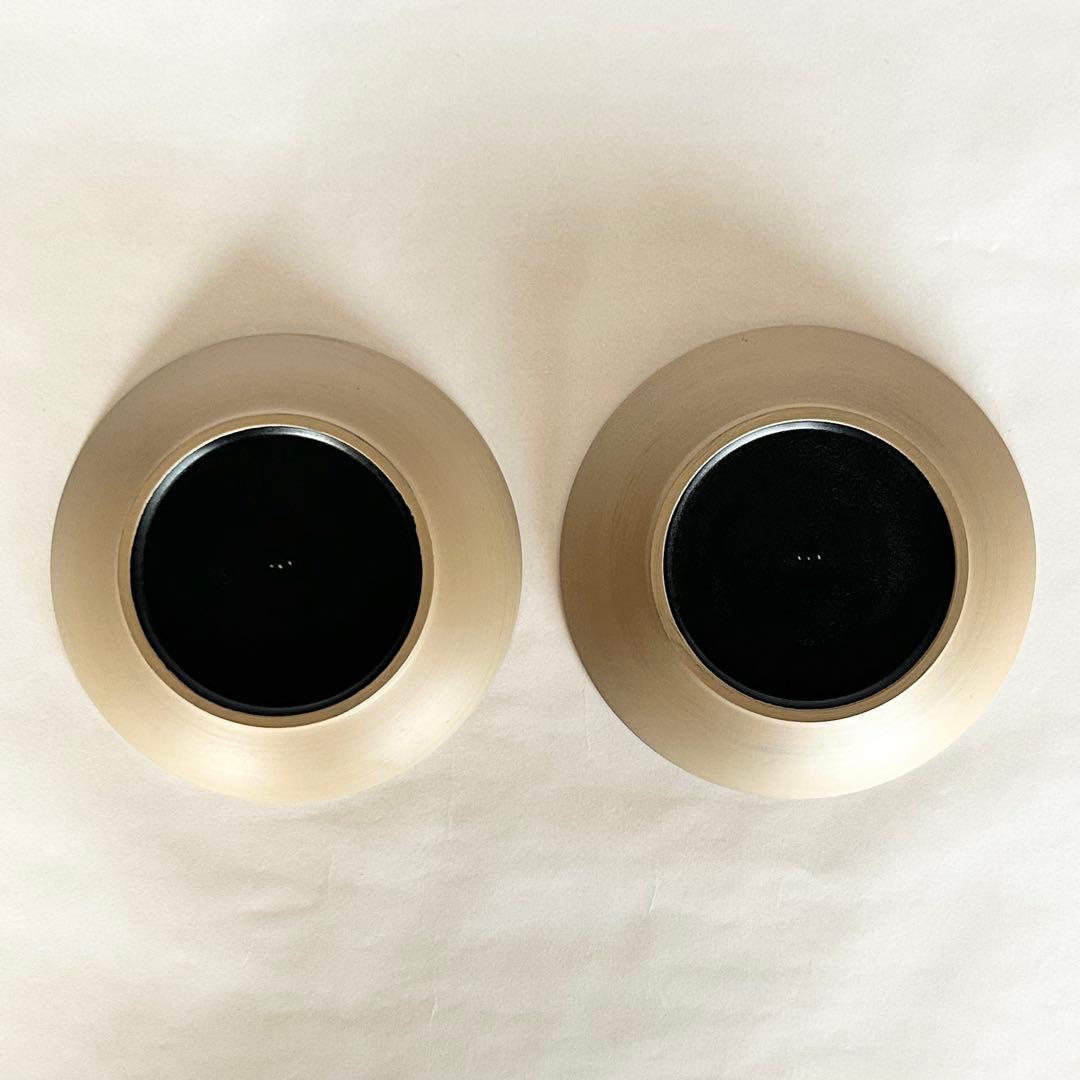 三谷龍二さん　白漆皿　2枚セット