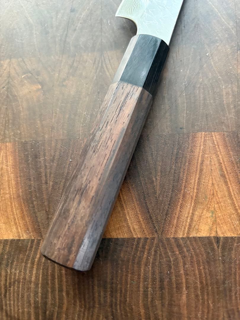 二唐刃物　SPG STRIX 切付　ペティ　150mm 包丁槌目　ダマスカス