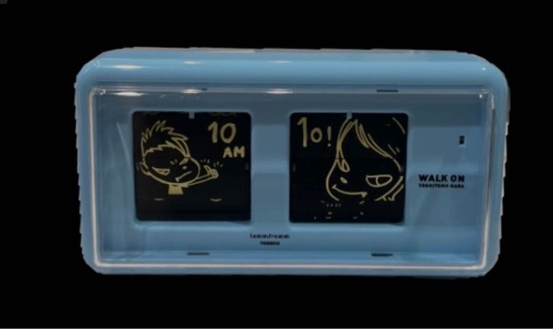 奈良美智 パタパタクロック フリップクロック WALK ON ブルー