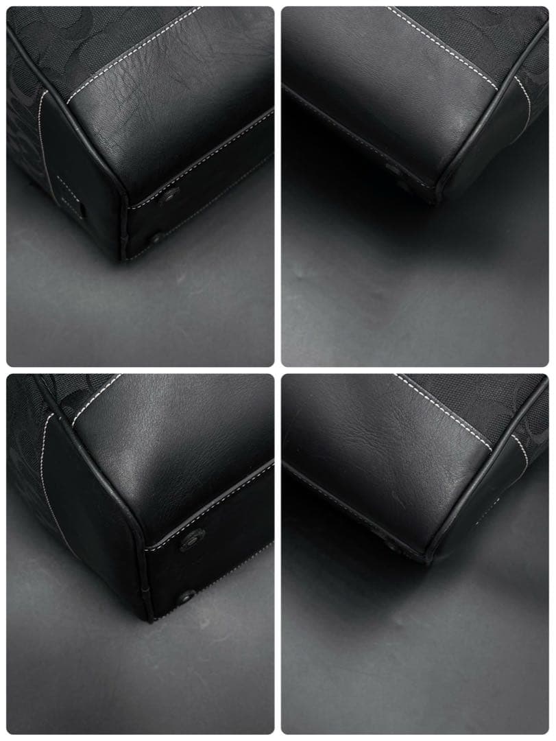 【美品】コーチ シグネチャー 大容量 2way ボストンバッグ 南京錠付き