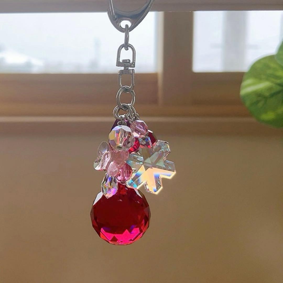 ままだま♪様♡*.スワロフスキー♡サンキャッチャー4点♡チャーム♡キーホルダー♡