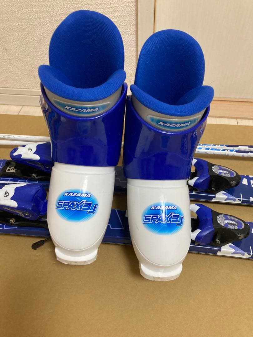KAZAMA キッズ用スキー板126cm ブーツ23cm ストック100cm