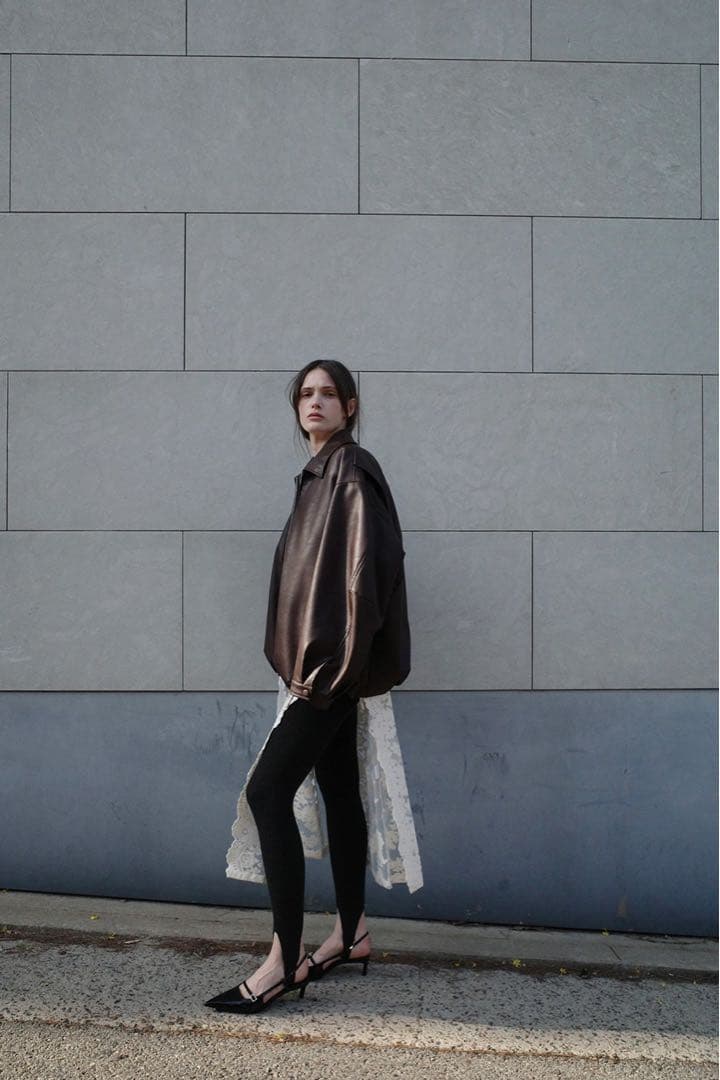 【新品タグ付】CLANE FAKE LEATHER BALLOON JACKET