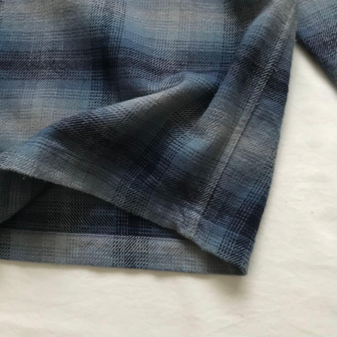 トップス 00s patagonia OMBRE CHECK SHIRT BLUE