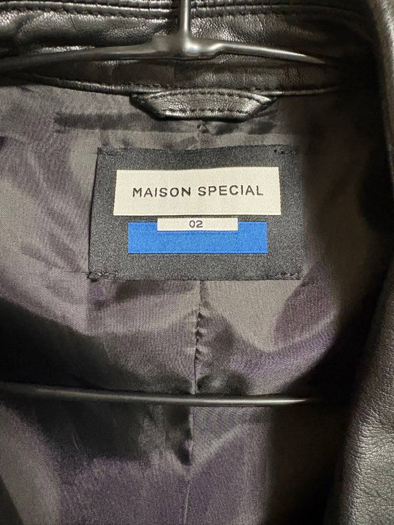 MAISON SPECIAL ブラックレザージャケット