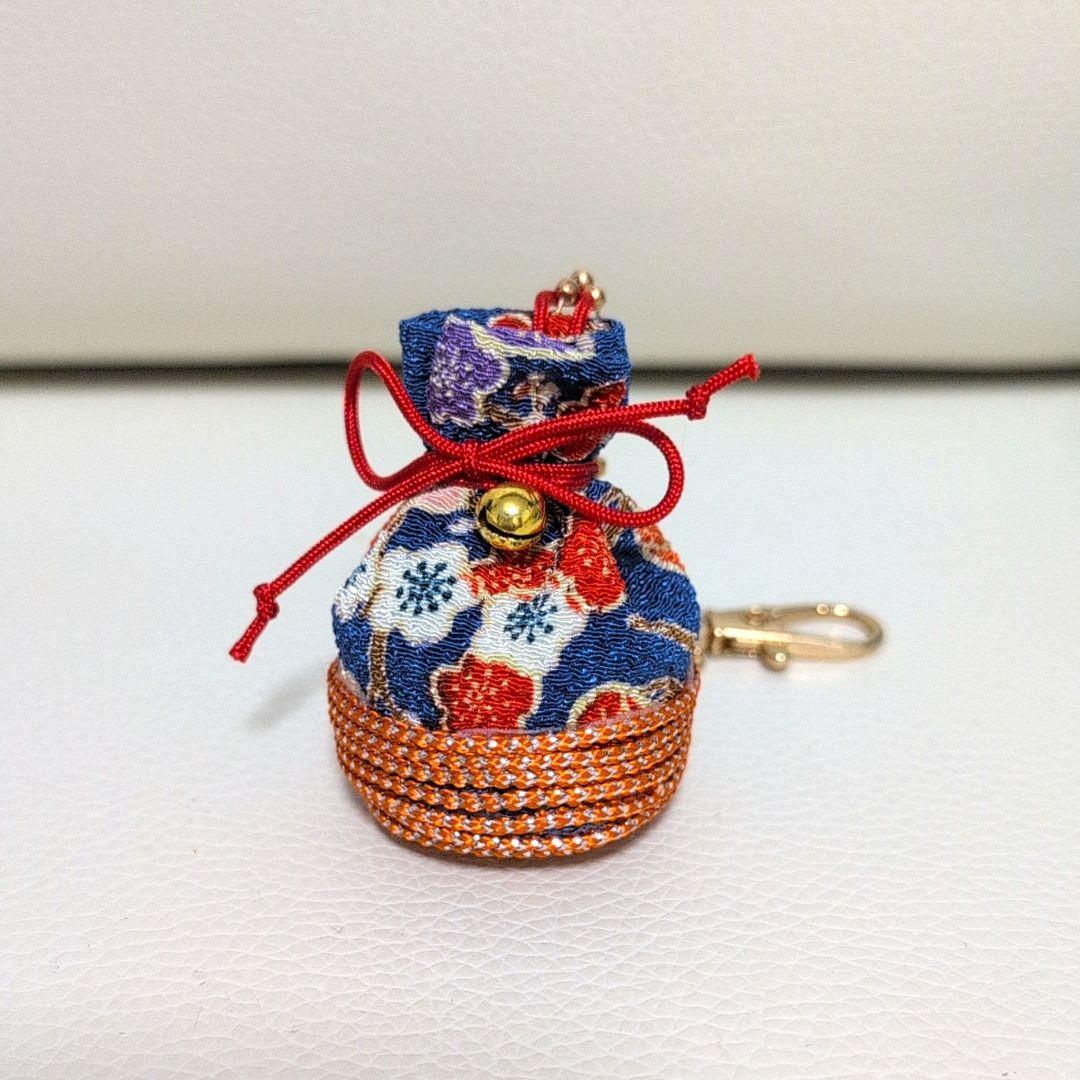 和柄巾着チャーム(パワーストーン入り)