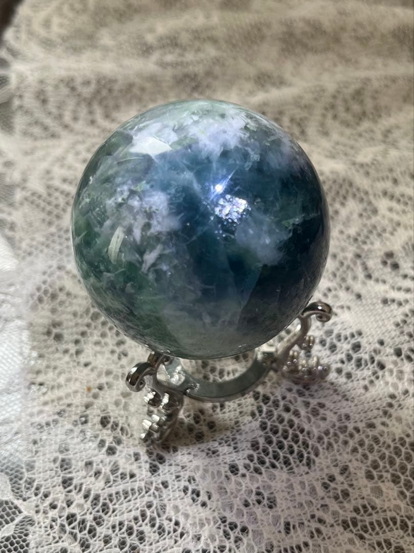 フェザーブルーフローライト　スフィア