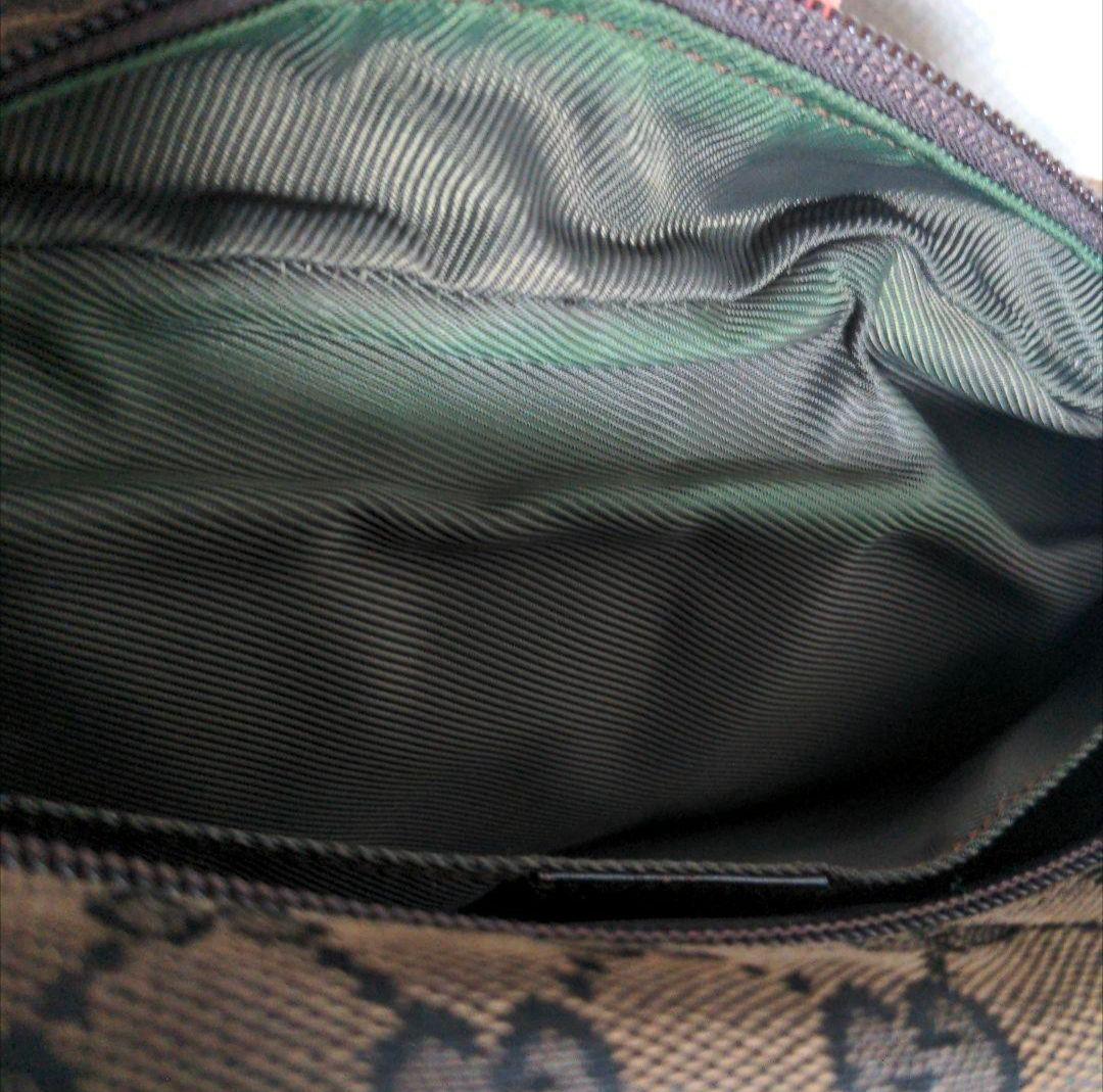 da39 GUCCI ショルダーバッグ GG柄 キャンバス×本革