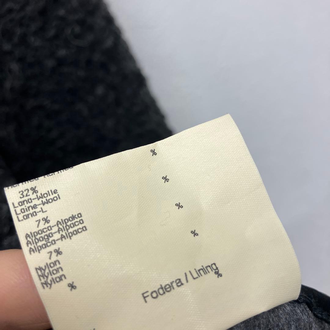 FENDI jeans ニットジャケット　ニットコート　レザー　△1