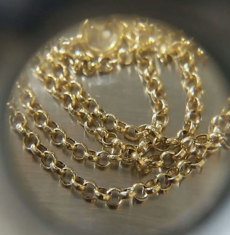 K18ネックレス デザインチェーン ロールチェーン