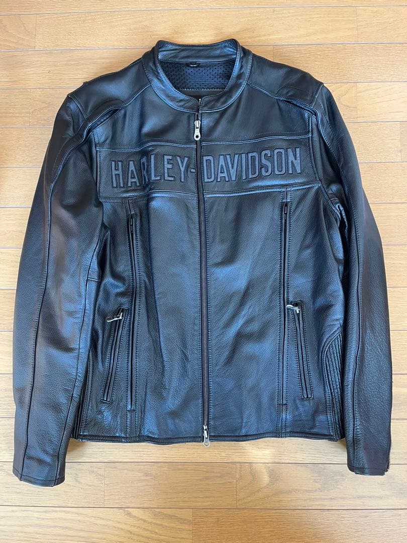 【未使用】Harley-Davidson本革ライダースジャケット(インナー付属)