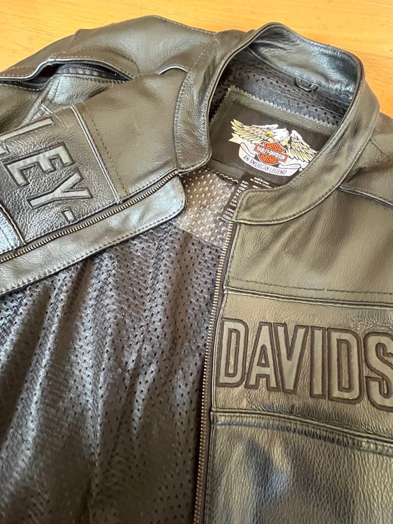 【未使用】Harley-Davidson本革ライダースジャケット(インナー付属)
