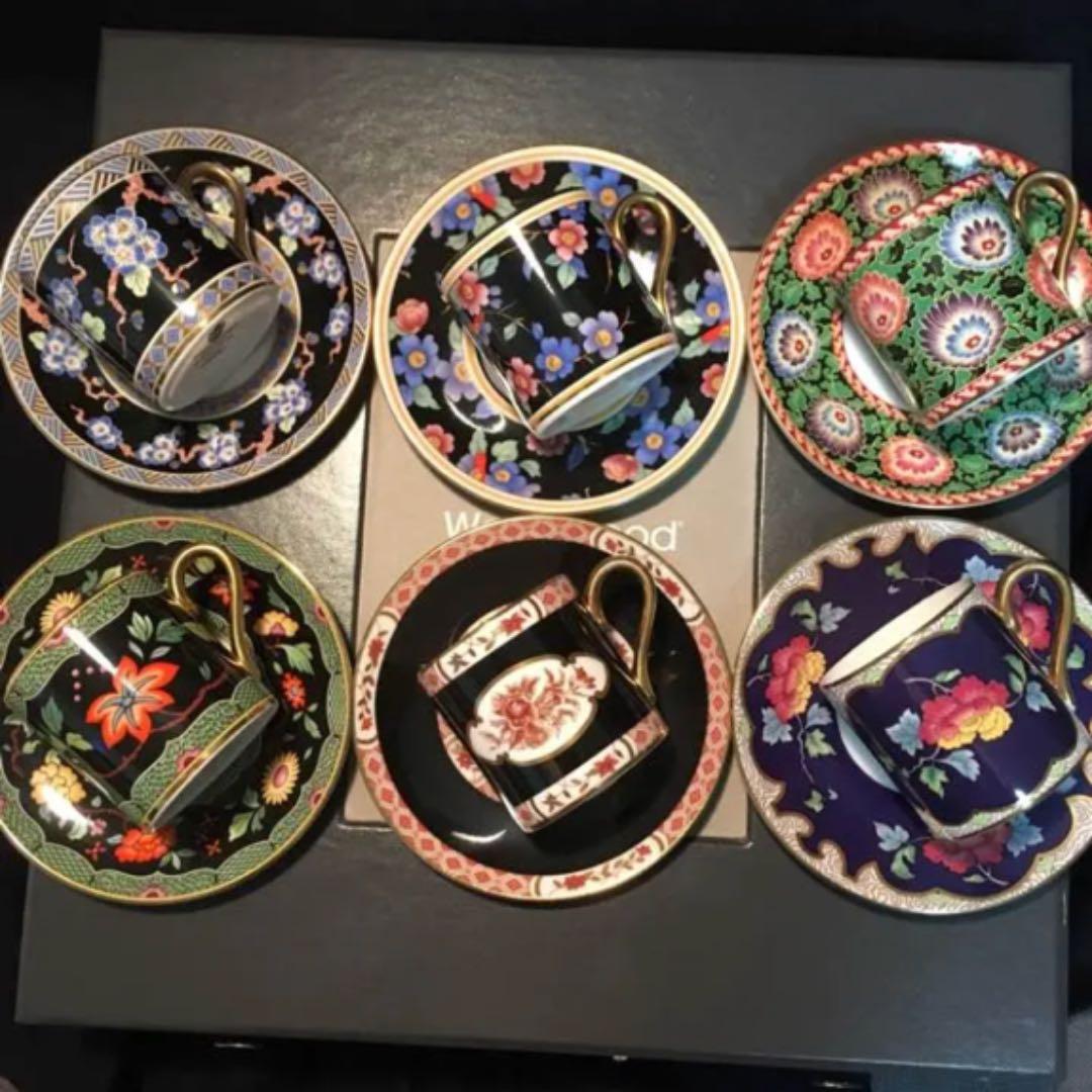 ウェッジウッド 花柄 ６客 限定 希少