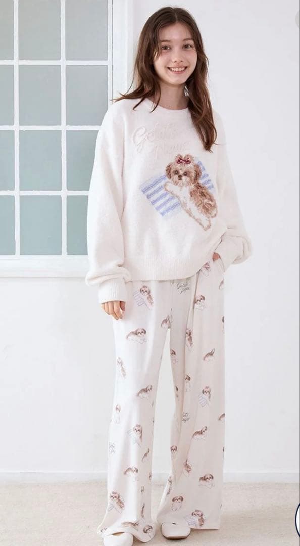 ジェラートピケ　シーズージャガードプルオーバー&ロングパンツ