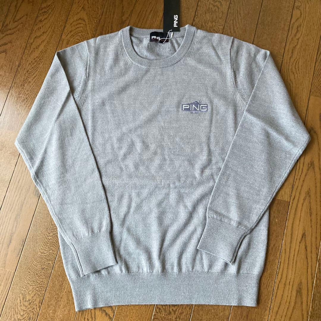 新品 PING ピン　セットアップ　ウール混セーター　スカート 上下セット M