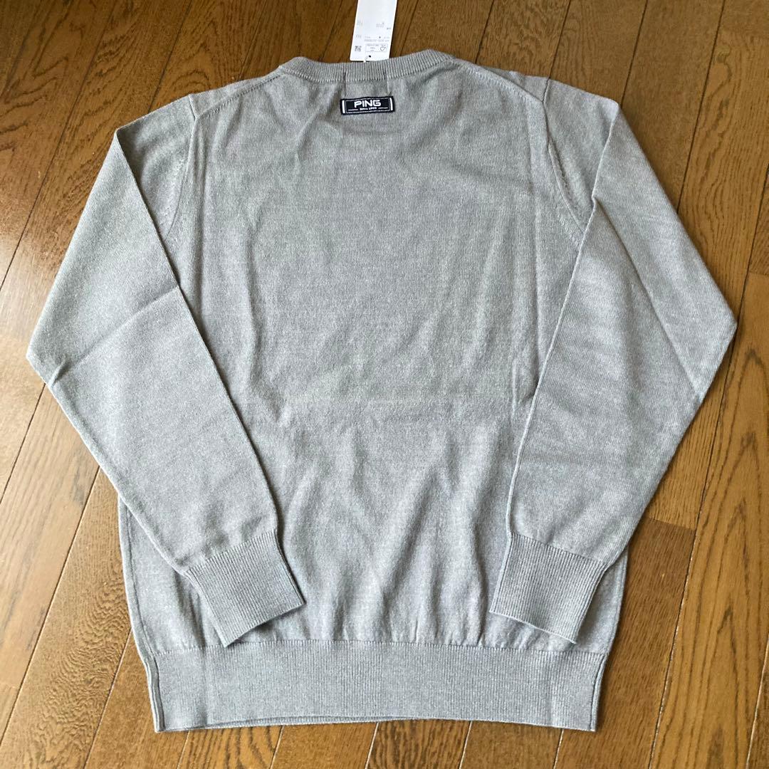新品 PING ピン　セットアップ　ウール混セーター　スカート 上下セット M