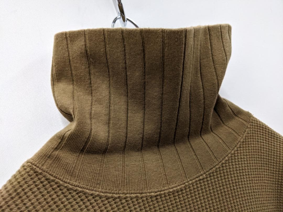 ナイジェルケーボン/ビッグワッフルタートルネックプルオーバー/ヘビーオンス