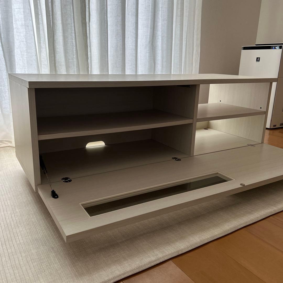 Francfranc テレビボード ローボード 白 収納 幅120cm