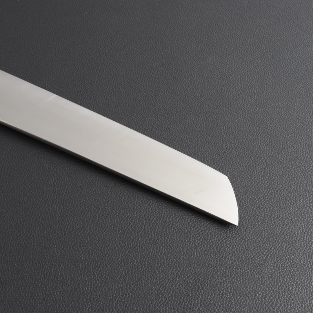 10324梵静刃物 骨切り鱧切り包丁 尺寸 刺身包丁 黒檀黒水牛角白三本巻八角柄