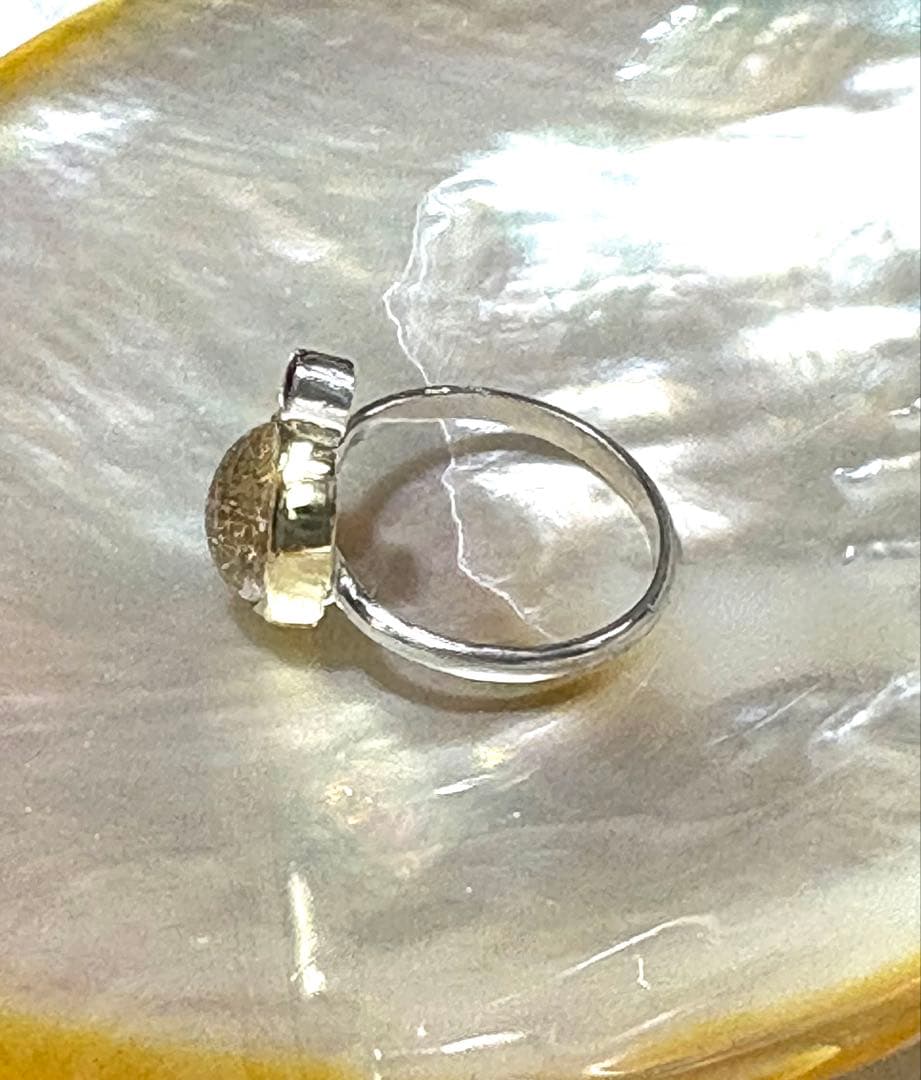 ルチルクオーツとルビーのリング