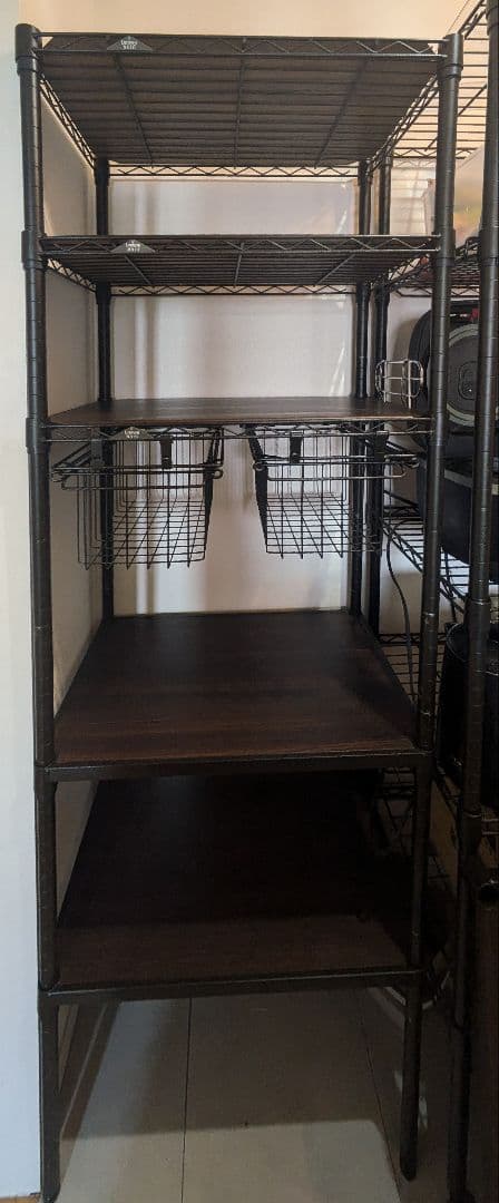 【中古】ルミナス　スチールラック 174cm 耐荷重400kg バスケット付き