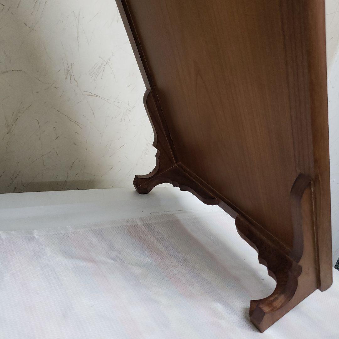 蔵出し特価　本欅無垢材　花台　艶消し ５９×３５×１０cm