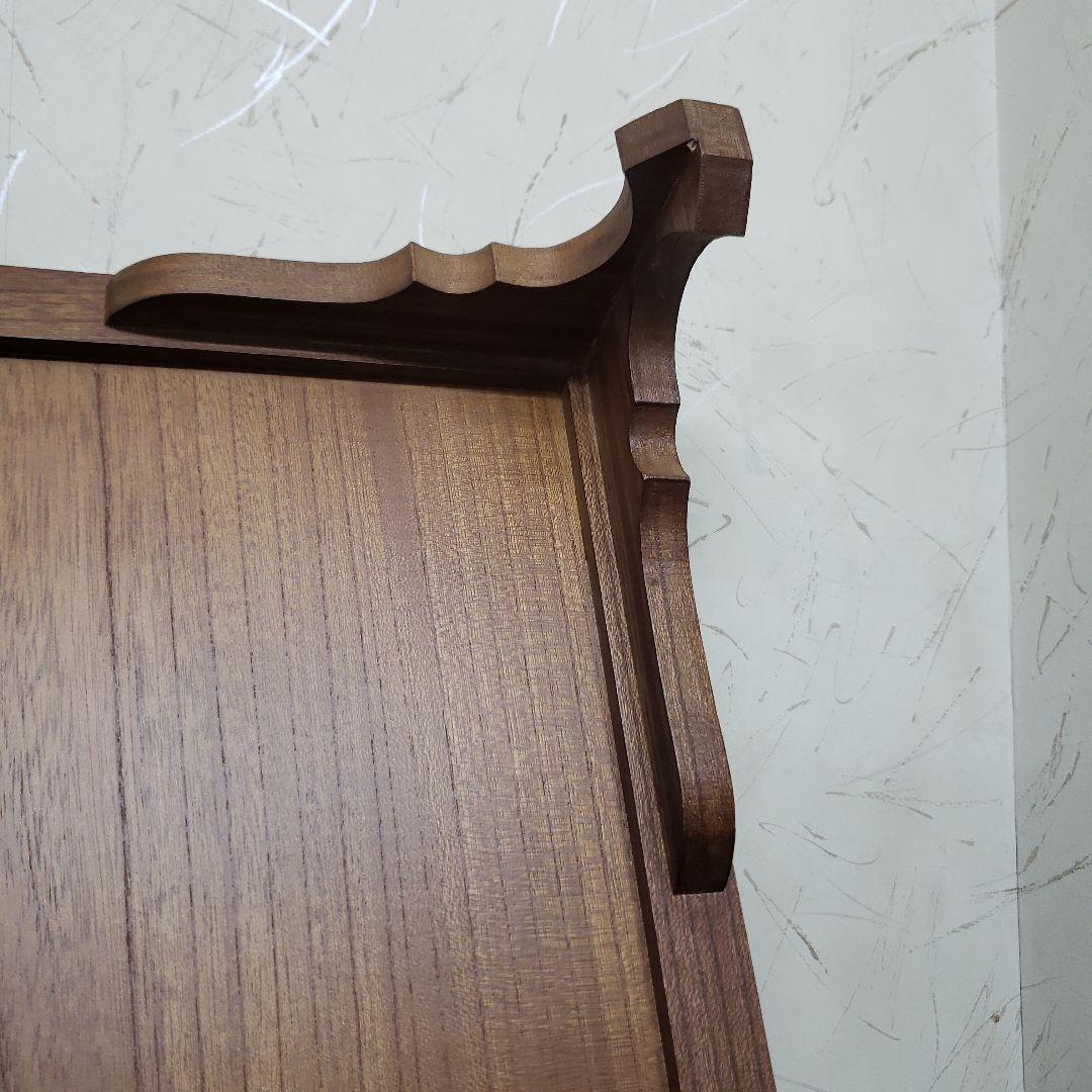 蔵出し特価　本欅無垢材　花台　艶消し ５９×３５×１０cm