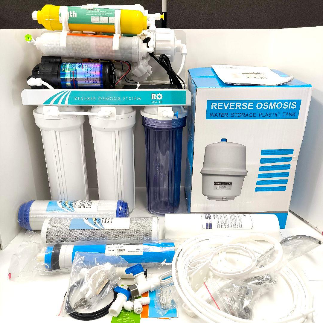新品 逆浸透膜 浄水器 タンク&ポンプ付 7ステージ100ガロン RO 純水