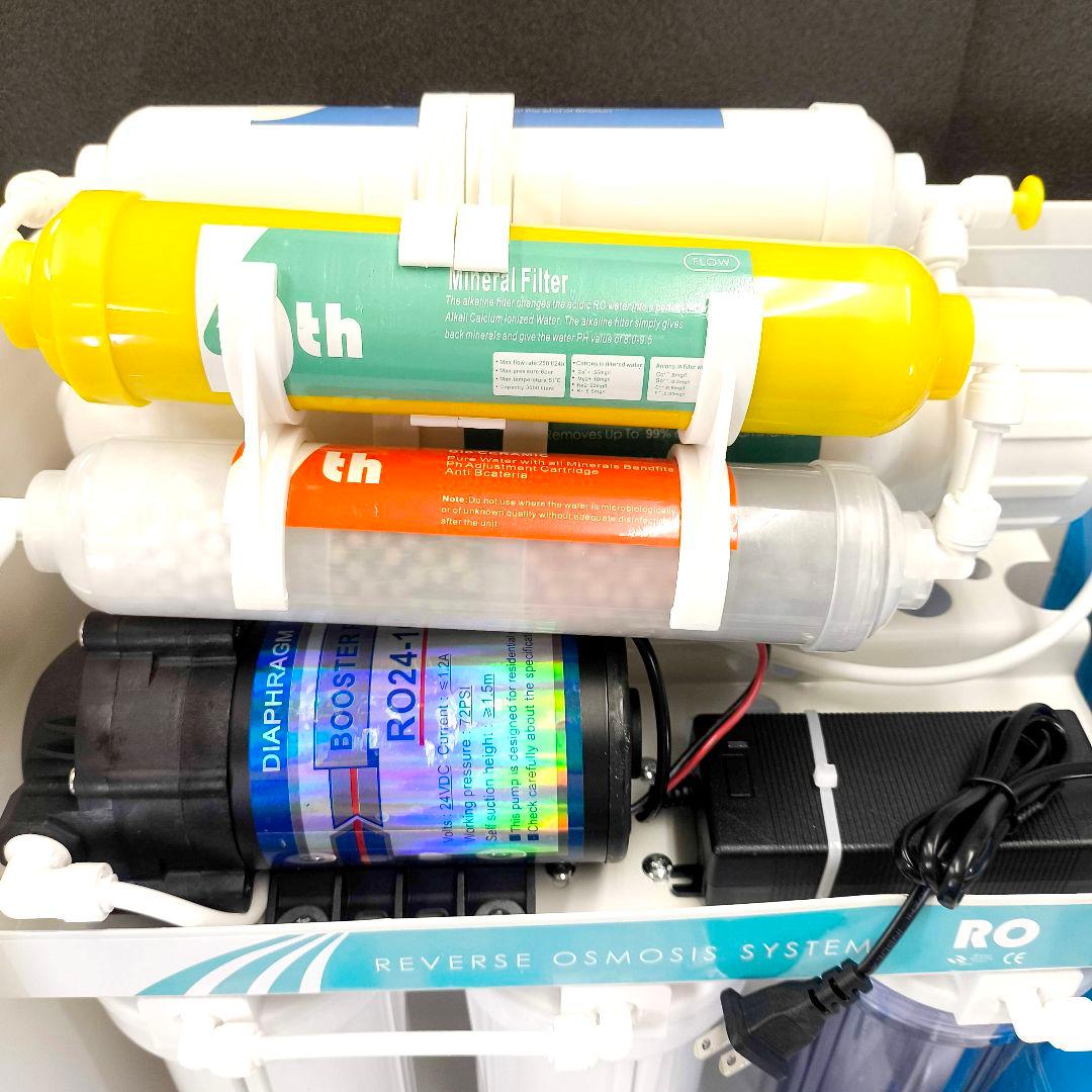 新品 逆浸透膜 浄水器 タンク&ポンプ付 7ステージ100ガロン RO 純水