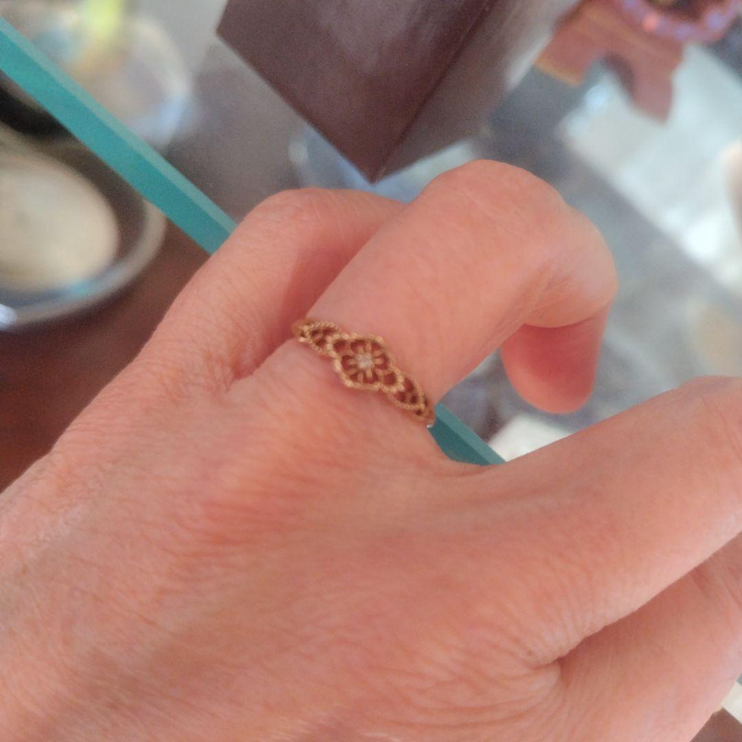 アガットゴールド装飾リング