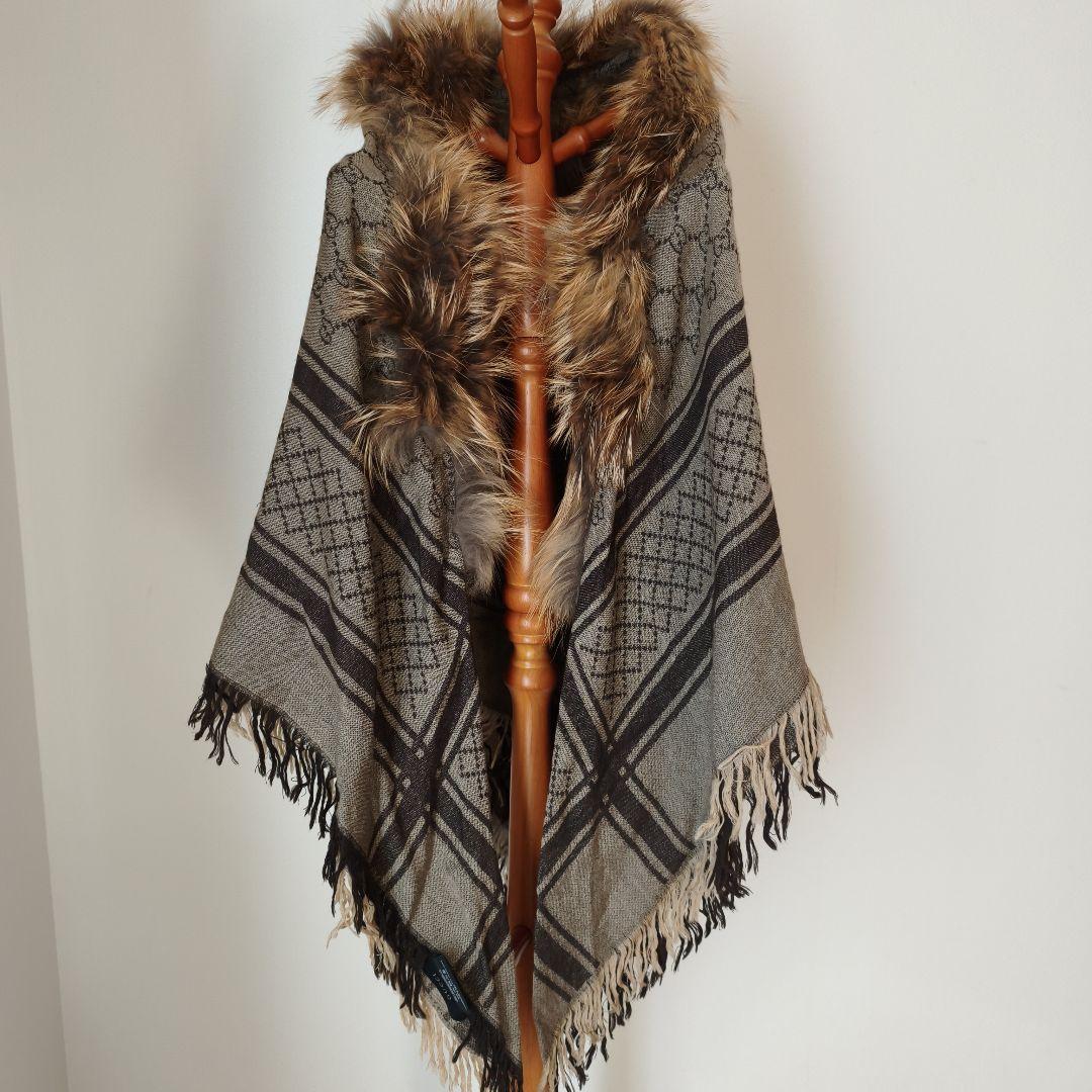 GUCCI モノグラム ストール ショール 大判 マフラー チェック柄