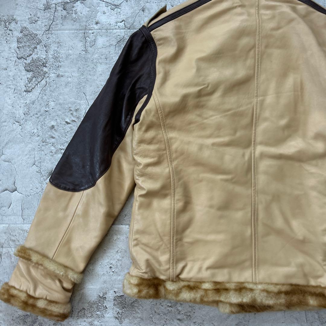 希少 AVIREX 羊革 ラムレザー B-3 ボマージャケット M