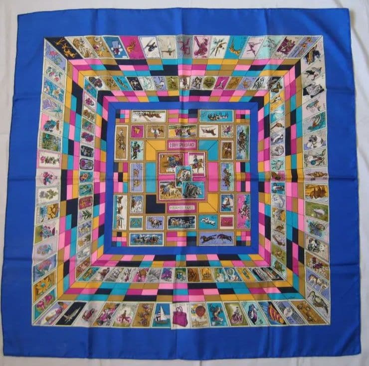 エルメス カレ90 シルクスカーフ 箱付き シミあり スイス購入