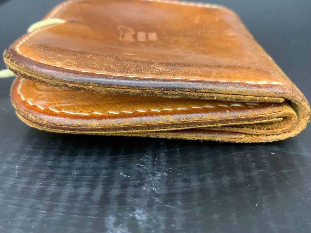 ゴローズ　角形小銭入れ　茶　オールド