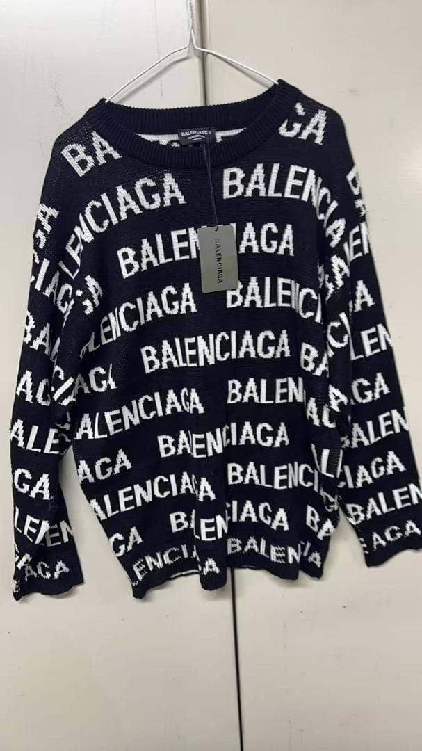 Balenciaga（バレンシアガ） フルロゴ ニットセーター S サイズ