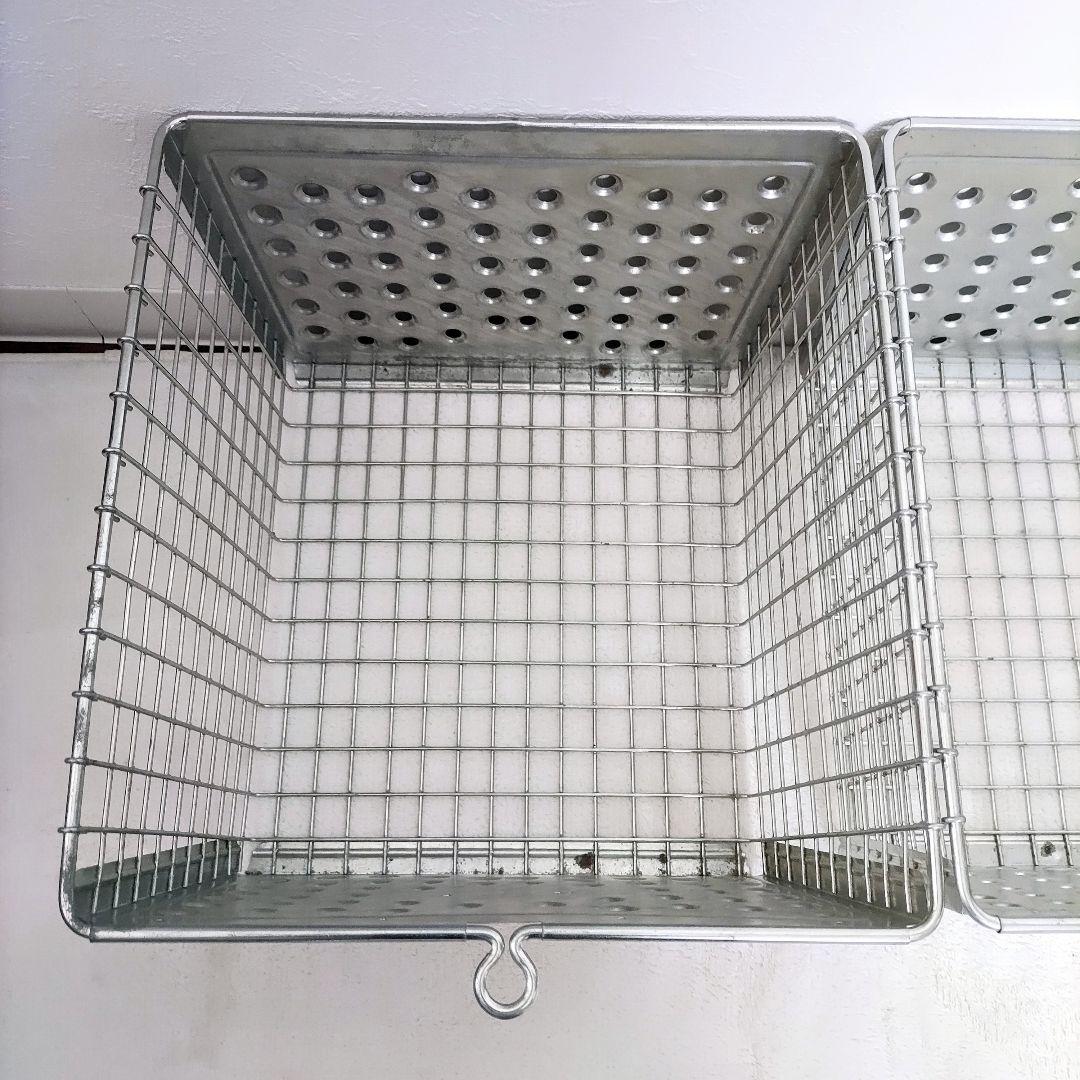 VINTAGE \"LYON\" L BASKET　ステンレスバスケット