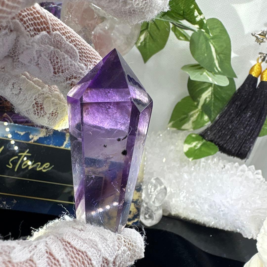 はち。様ファントム ロマネインアメジスト六角柱 タワー ワンドNo.1029