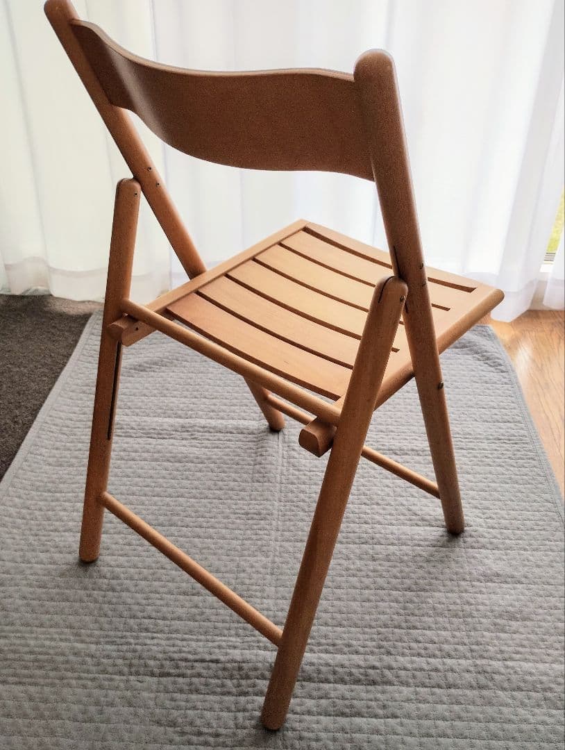 無印良品　折りたたみ木製椅子2脚　ウッドチェア