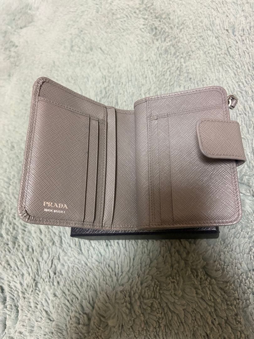 タイムセール❣️PRADA プラダ 二つ折財布 現行1ML018 MARMOグレー