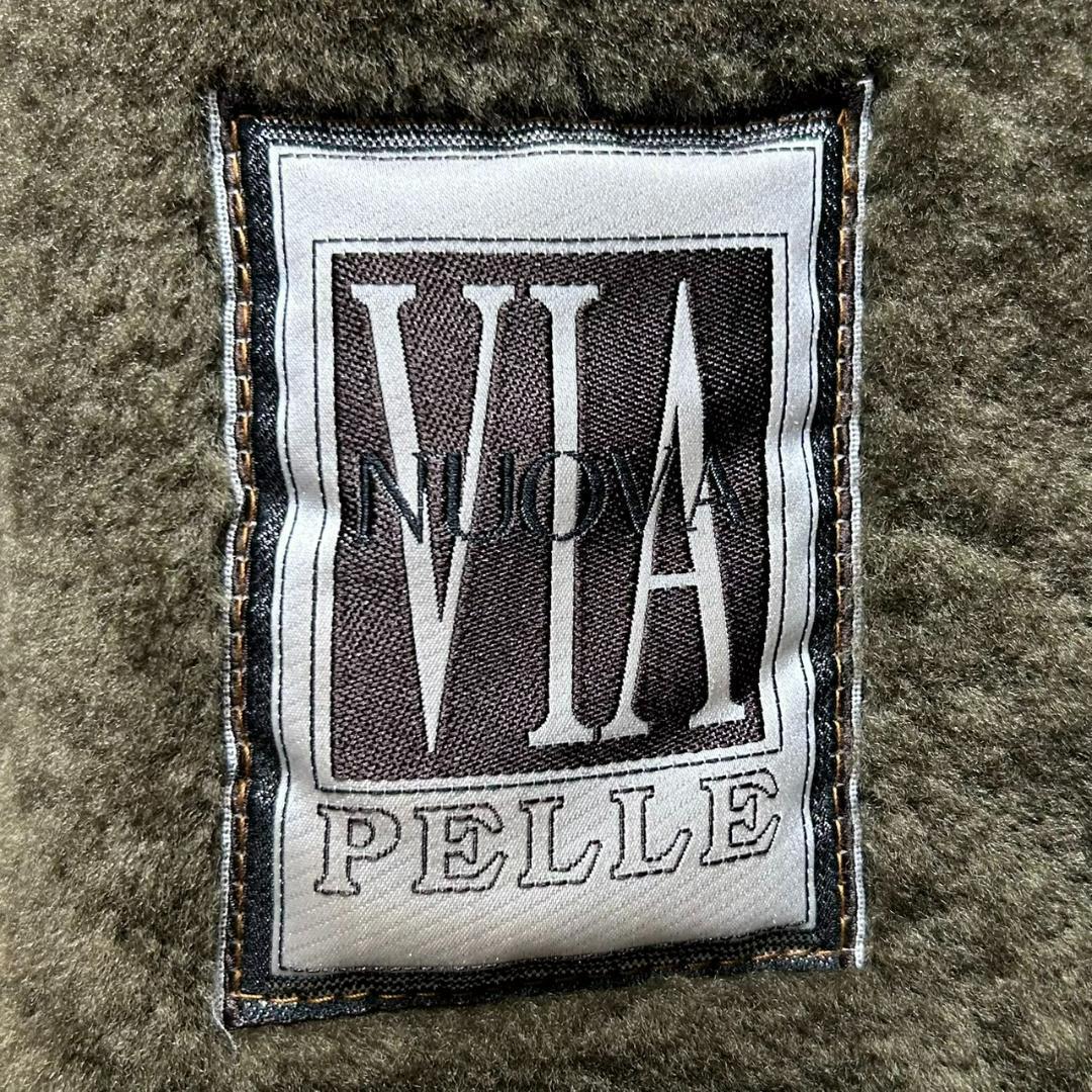 VIA NUOVA リアルムートンジャケット 50 XL 羊革 B-3 茶 希少