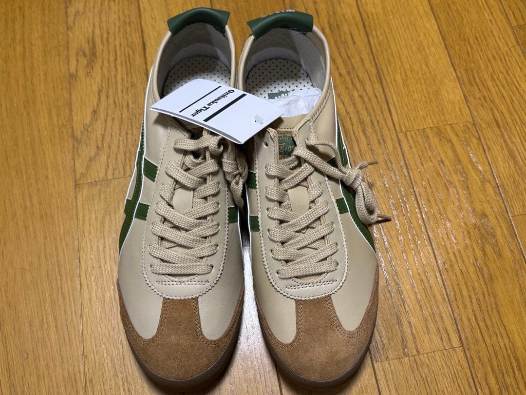 新品29.0cm【オニツカタイガー】MEXICO 66 ベージュ/グラスグリーン