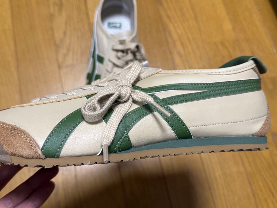 新品29.0cm【オニツカタイガー】MEXICO 66 ベージュ/グラスグリーン