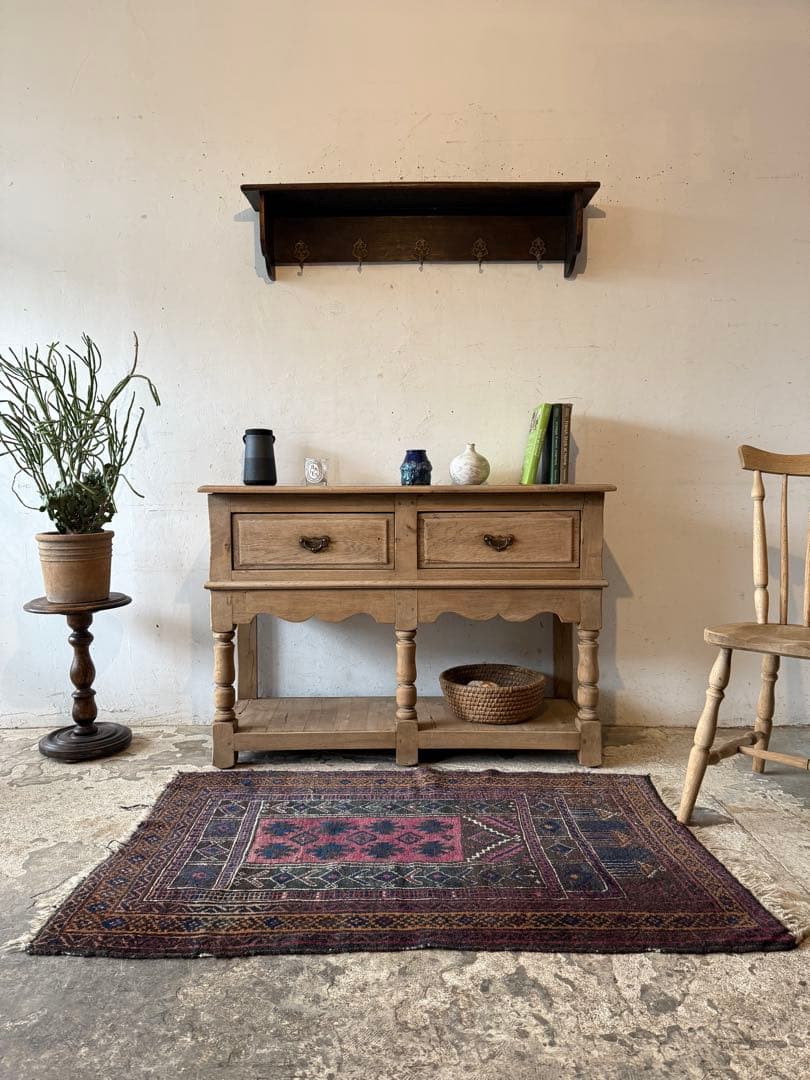 ビンテージ　ドロワー カウンター　コンソール キッチンテーブル　剥離