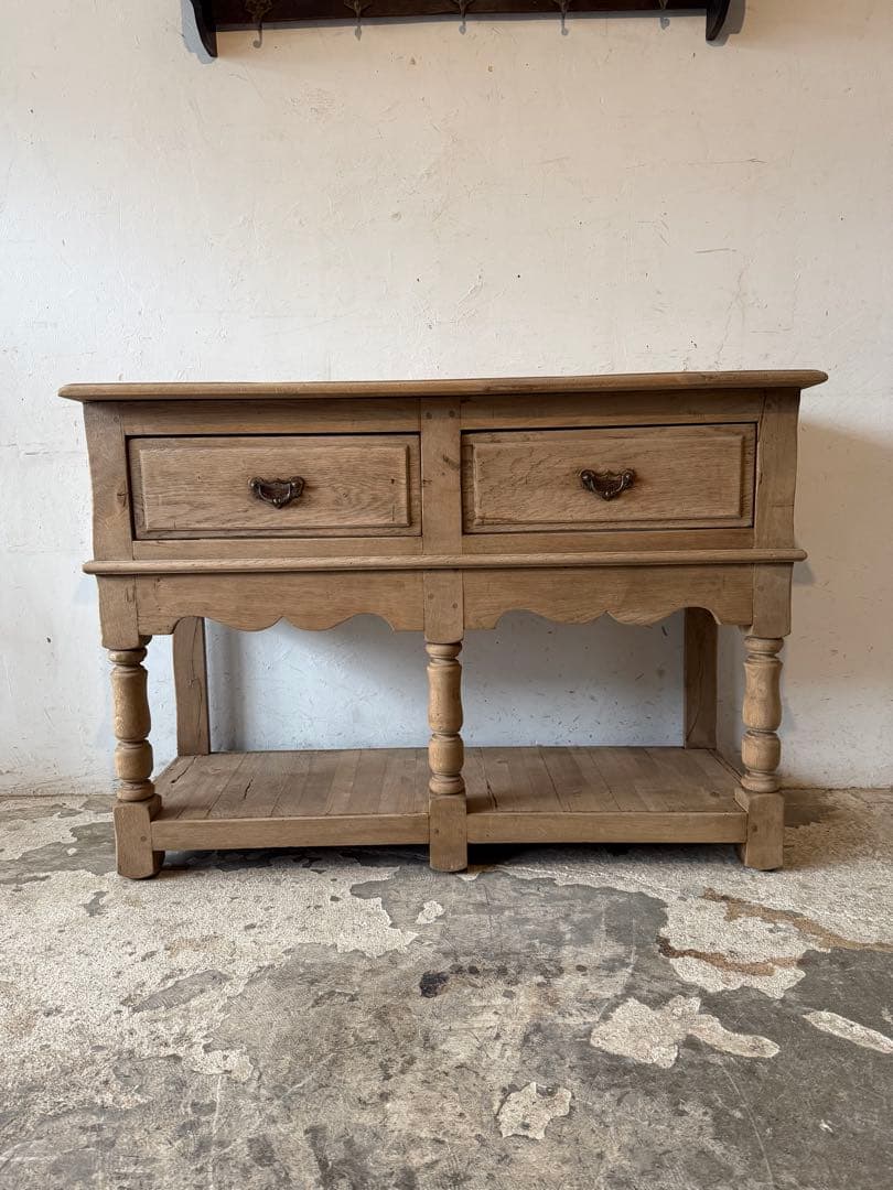 ビンテージ　ドロワー カウンター　コンソール キッチンテーブル　剥離