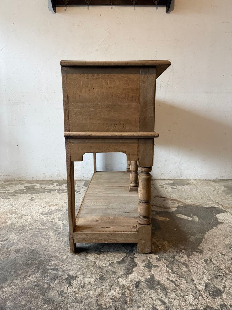 ビンテージ　ドロワー カウンター　コンソール キッチンテーブル　剥離