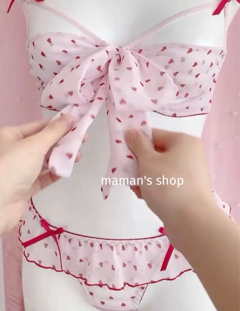 D75♥️ love2nd LOVEMEオープンブラオープンショーツセットラブラン