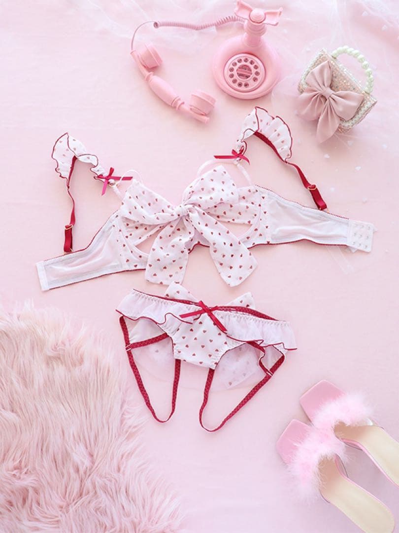 D75♥️ love2nd LOVEMEオープンブラオープンショーツセットラブラン